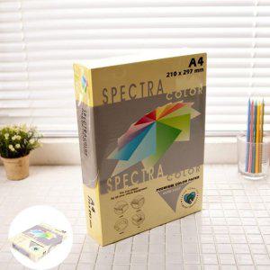 A4컬러복사지 파스텔 색지 혼합 컬러프린트용지 다색 믹스 사무용 스펙트라칼라용지 크림색