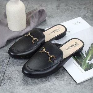 편한신발 겨울 방한화 여성블로퍼 단화 뮬하이힐 뮬