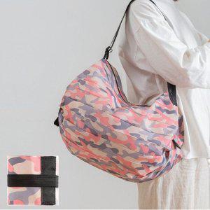 카모플라주 접이식 캔버스백 쇼핑 장바구니 에코백 여성가방 여름가방 패브릭 폴딩백