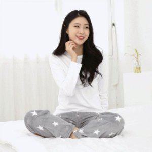 잠옷 공장 커플잠옷 스타그레이 수면잠옷 프리사이즈 겨울 포근 따뜻 극세사 여성 잠옷바지
