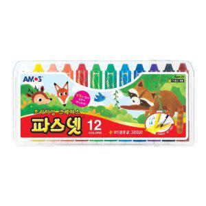 프리미엄 미술놀이 크레파스 색연필 12색 아기크레용 돌아기