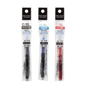 리필심 마하펜 프로 0.38mm 0.48mm 12개입 흑색 청색 적색 글로리