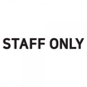 Staff Only 관계자외 출입금지 표지판 아크릴 사인