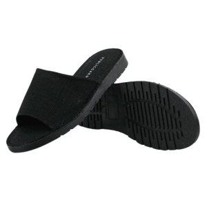 시원한 짜임스트랩 남자슬리퍼 (블랙) 와이드한 직조패턴 바캉스룩