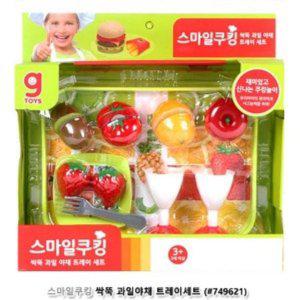 행복한 쿠킹 싹뚝 과일야채 트레이세트 자르기 요리놀이 역할놀이 쿠킹토이 채소 3세이상 여아 요리장난감
