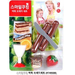 브런치 쿠킹 싹뚝 쏘세지세트 자르기 요리 역할 소꿉놀이 쿠킹토이 3세이상 딸기 케잌 요리장난감 엄마놀이