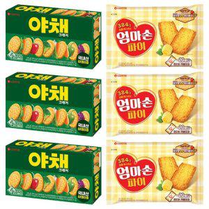 롯데 야채크래커 249g 3개+엄마손파이 254g3개