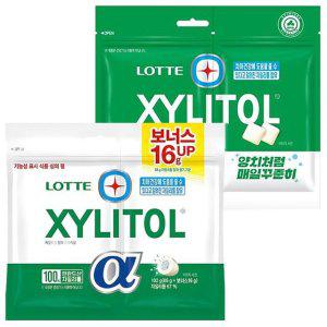 롯데 자일리톨 알파오리지날 102g 리필 1개+오리지날 115g 리필1개