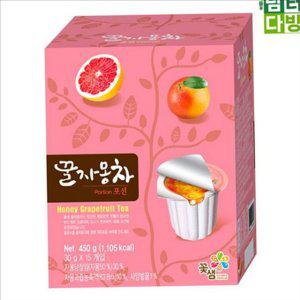 달콤한 꿀 자몽 차 포션 꽃샘 꿀 자몽 차 상큼한