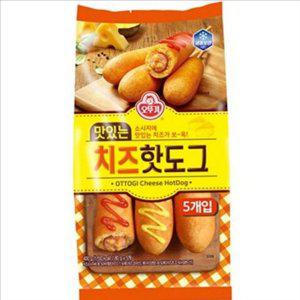 간편식 치즈 핫도그 전자 냉동 핫도그 오뚜기 맛있는 간식용 야식
