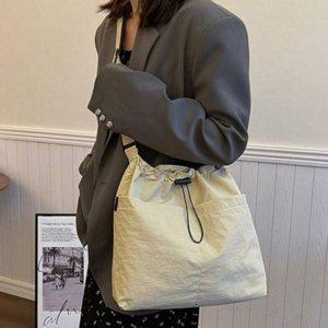 데일리 여성 버킷백 복조리 버킷백 숄더백 스트링 캐주얼