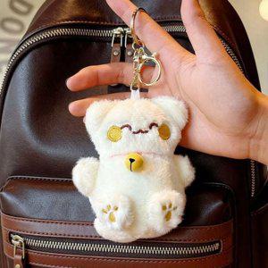 푹신한 고양이 키링 인형 고양이 열쇠고리 귀여운 가방
