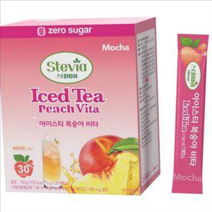 제로 스테비아 아이스티 무설탕 복숭아 아이스티 저칼로리 스틱 찬물