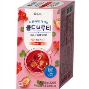 상큼한 딸기 히비스커스 콜드브루 담터 허브티 블렌딩티 아이스