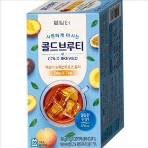 시원한 복숭아 패션후르츠 홍차 티백 콜드브루 홍차 과일 냉침