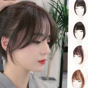 똑딱이 여성 앞머리 가발 시스루 앞머리 가발 붙임머리 옆머리 데일리