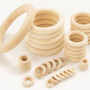 핸드메이드 우드 링 100mm 원목링 마크라메 고리 부자재 수공예