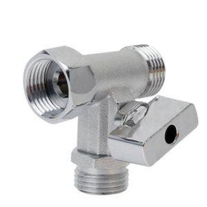 수도 황동 t 밸브 19~20mm 어댑터 배관 t 밸브 크롬
