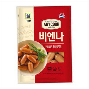 냉장 비엔나 소시지 캠핑용 캠핑 소시지 반찬용 1kg 요리 돈육