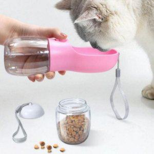 외출 강아지산책 물병 300ml 휴대용 반려동물 휴대 물통 급수기 산책용