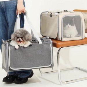 외출 강아지 이동가방 접이식 휴대 고양이 이동가방 반려동물 캐리어 접이식