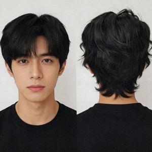 내추럴 남성 통가발 부분 남성 가발 헤어 패션