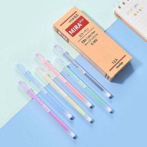 다꾸용 중성펜 12색세트 0.5mm 무지개 필기용 펜 학생용 드로잉 컬러링