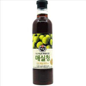 발효 백설 매실청 농축액 CJ매실청 매실액 국산 가정용 1.025kg