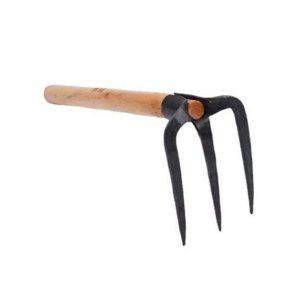 튼튼한 세발 괭이 자루길이40cm 농기구 나무 손잡이 괭이 텃밭 정원