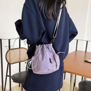 캔버스 여성 크로스 백 조리개 여성 백 데일리 복조리
