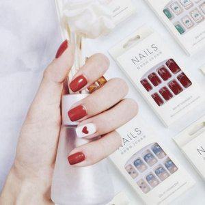 젤네일 셀프 네일 24PCS 스티커 붙이는 네일 데일리 손톱 아트