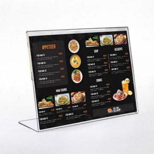카운터 a4 메뉴판 297x210mmA4 탁상용 테이블 메뉴판 식당 투명