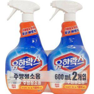 주방 세척제 거품형 주방클리너 스프레이 찌든때 제거 가정용 600ml 2입