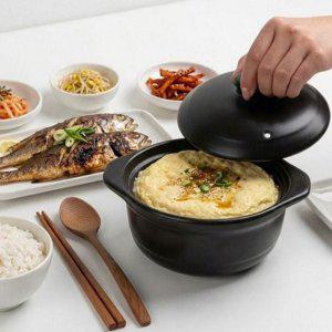 도자기 내열 뚝배기 전골 내열 냄비 소형 직화 1100ml