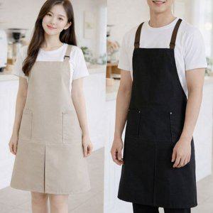 어린이집 남녀공용 앞치마 작업용 방수 앞치마 앞트임 조리용 주방