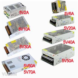 LED 전원 공급 장치 변압기 어댑터, DC 5V 2A 3A 4A 5A 8A 10A 12A 20A 30A 40A 60A 스위치, WS2812B WS2801 SK6812 SK9822 LED 스트립