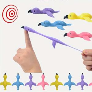 투석기 발사 플라밍고, 재미 있고 까다로운 새총 연습, 탄성 플라잉 핑거 버드, 끈끈한 장난감 감압