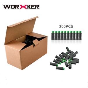 200PCS 작업자 3 링 대나무 모양의 다트 이미 터 소프트 총알 장난감 총 액세서리 거품 다트 총알 어린이 야외 장난감