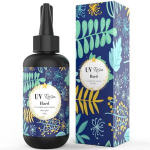 UV 수지 - 100g 크리스탈 클리어 하드 타입 UV 접착제 DIY 쥬얼리 제작, 공예 장식용 자외선 경화 에폭시 수지