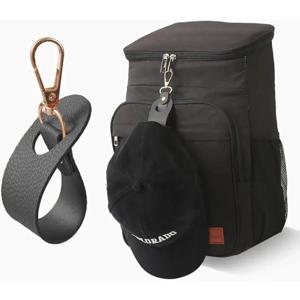 여행용 모자 클립 가죽 심플 골프 야구 모자 클립 여름 모자 스트랩 수건 장갑 보관 지갑 버클 핸즈프리 래치 클립