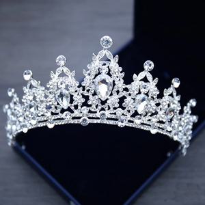 웨딩 헤어 티아라 크리스탈 신부 티아라 크라운 실버 컬러 Diadem 베일 Tiaras 웨딩 헤어 액세서리 헤드 피스 헤드 쥬얼리