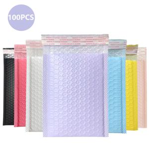 100pcs 소규모 비즈니스 용품 배송 포장 버블 봉투 보내기 패키지 메일러 가방 패키지 메일러 패딩 봉투