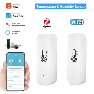 Tuya WiFi/ZigBee 온도 및 습도 스마트 홈 온도계 습도계 APP 원격 알람 Alexa Google 홈과 함께 작동