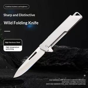 신형 풀 스틸 야외용 빠른 개폐 다기능 접이식 나이프 키체인 휴대용 날카로운 과일칼 포켓 나이프 가정용