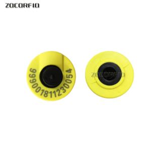 동물 소 양 돼지 관리용 RFID 태그, EM4305 134.2khz ISO11784/85 RFID 귀 태그, 로트 당 100 개