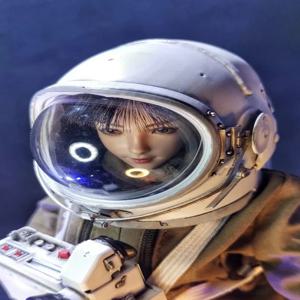 남녀공용 우주 비행사 헬멧 모델, 1/6 체중계 군인, 12 인치