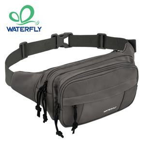 WATERFLY Fanny Pack 허리 팩 여성용 대형 크로스 바디 벨트 백 7 개의 지퍼 포켓이있는 남성용 스트랩 허리 가방 힙합 팩