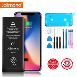 2024 Jollmono 전화 배터리 iPhone 배터리 5S 5 6S 6 7 8 Plus X SE SE2 XR XS 11 12 13 Mini Pro Max 교체 Bateria 도구