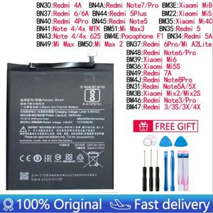 Xiaomi Mi Redmi Note Max Mix 2 3 3S 3X 4 4X 4A 5 5A 5S 5X M5 6 6A 7 7A 8 8T 9 9A M9 SE Pro Plus Lite 배터리 용 배터리
