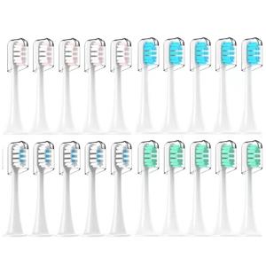 샤오미 미지아 소닉 전동 칫솔 교체용 브러시 헤드, 부드러운 강모 노즐, 캡 밀폐 패키지, T300, T500, T700